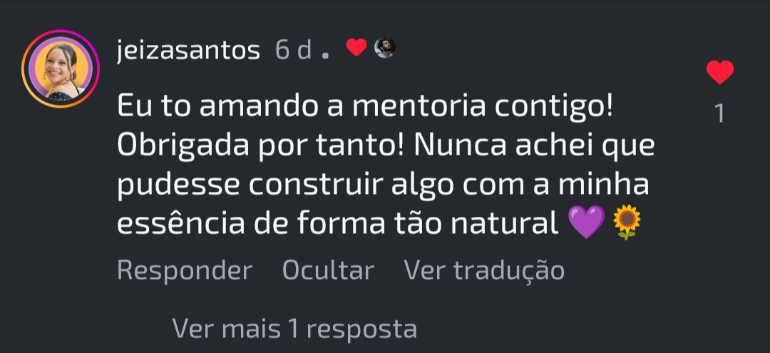 Jeiza: construiu algo com a própria essência